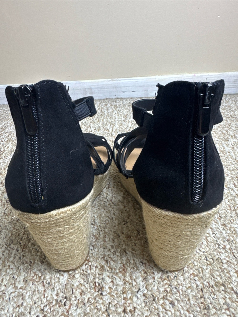 torrid Black Strappy Espadrille Wedge Sandals - Picture 8 of 8